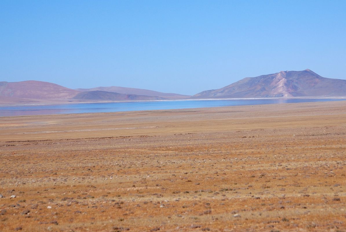 42 Gung Gyu Konggyo Tso Lake Between Mayum La And Mount Kailash After crossing the Mayum La (5225m), we drive by the long Gung Gyu Tso Lake (also spelled Konggyo) in the last km on the road between Paryang and Mount Kailash.